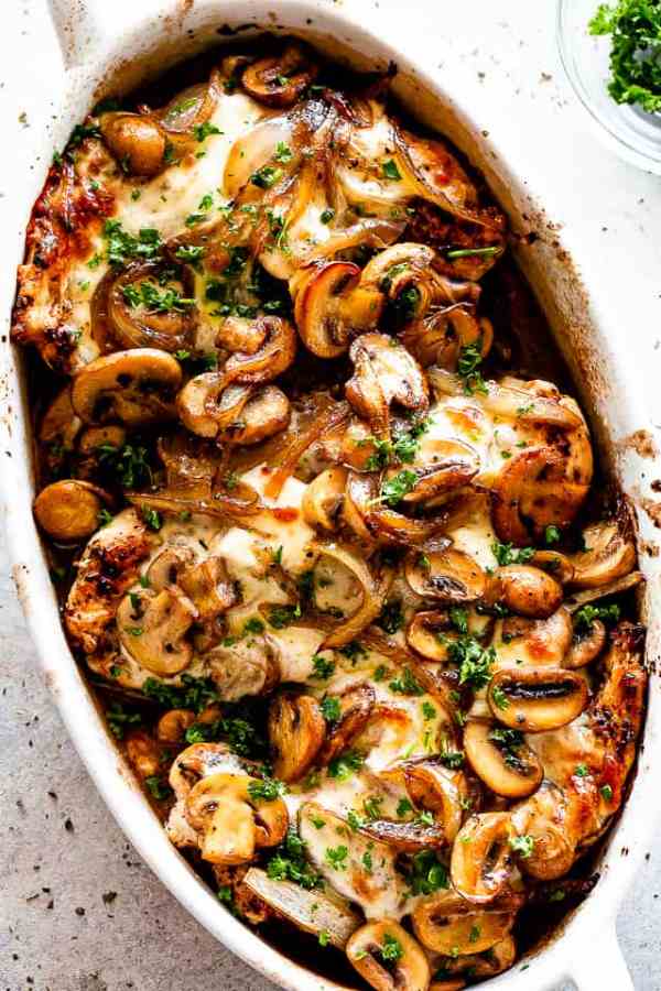 baked chicken and mushroom recipe