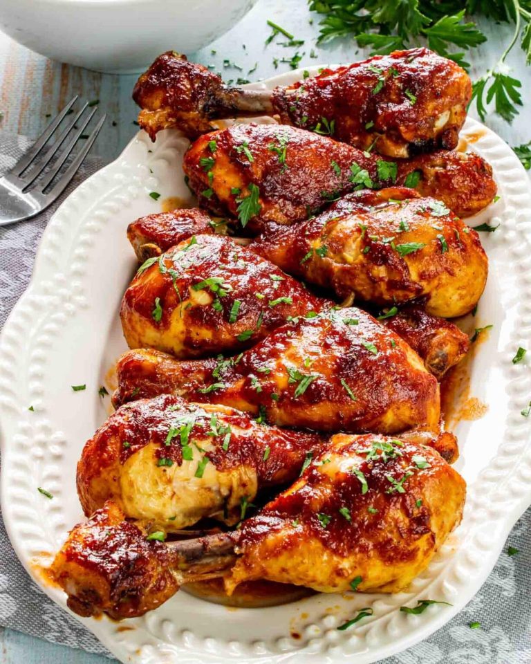 barbecue chicken legs in oven recipe