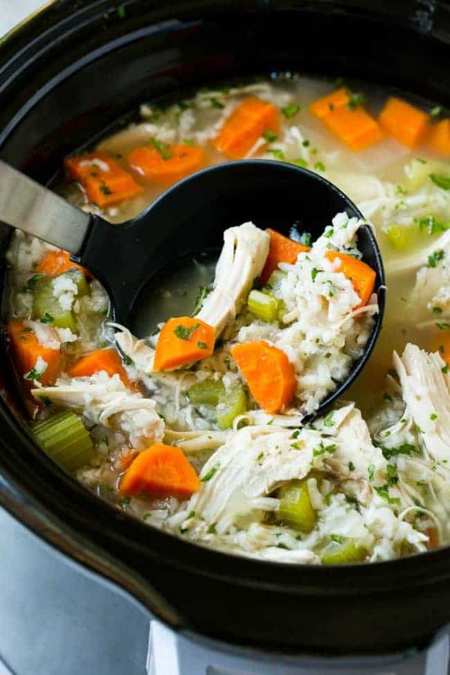 chicken and rice soup slow cooker recipe