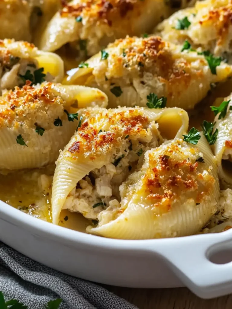 chicken and stuffing stuffed shells recipe