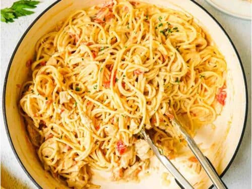 Chicken Spaghetti with Velveeta and Rotel
