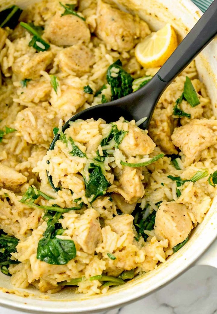 chicken spinach rice recipe