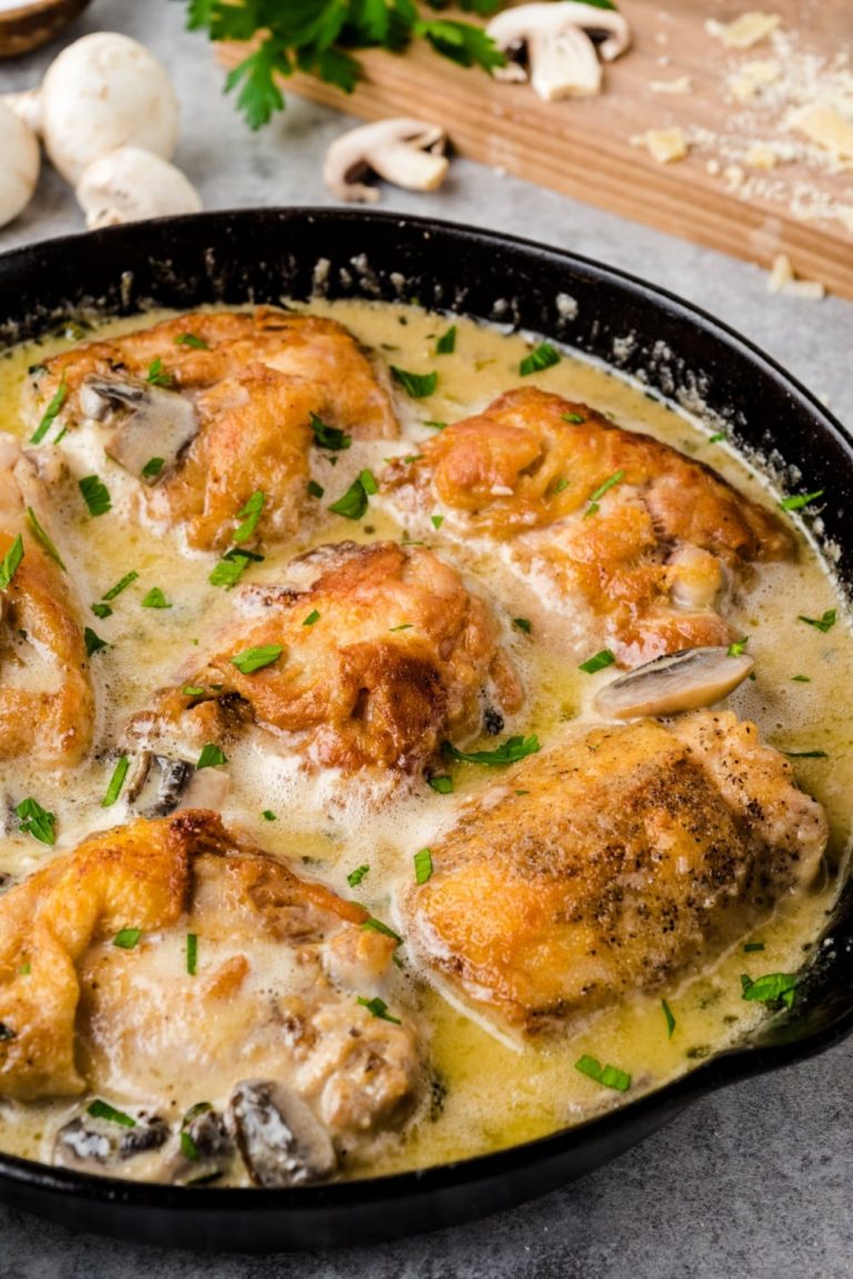 chicken thigh cream of mushroom recipe
