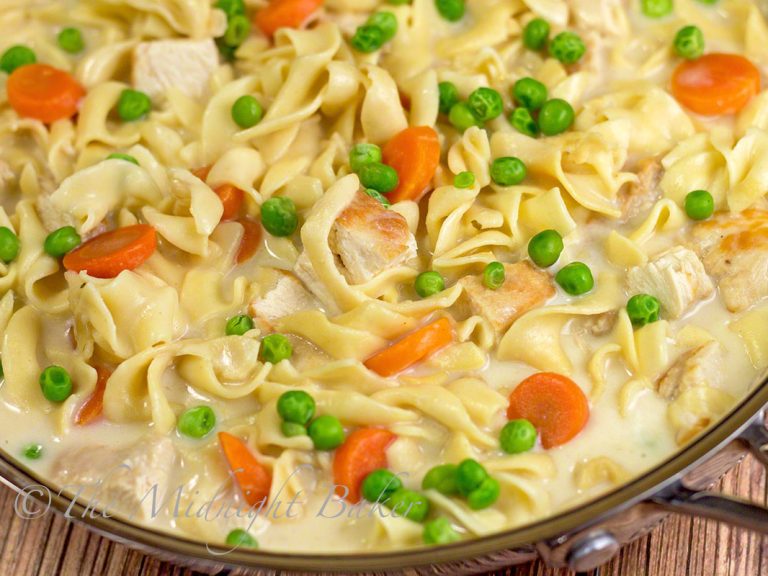 creamy chicken noodles recipe