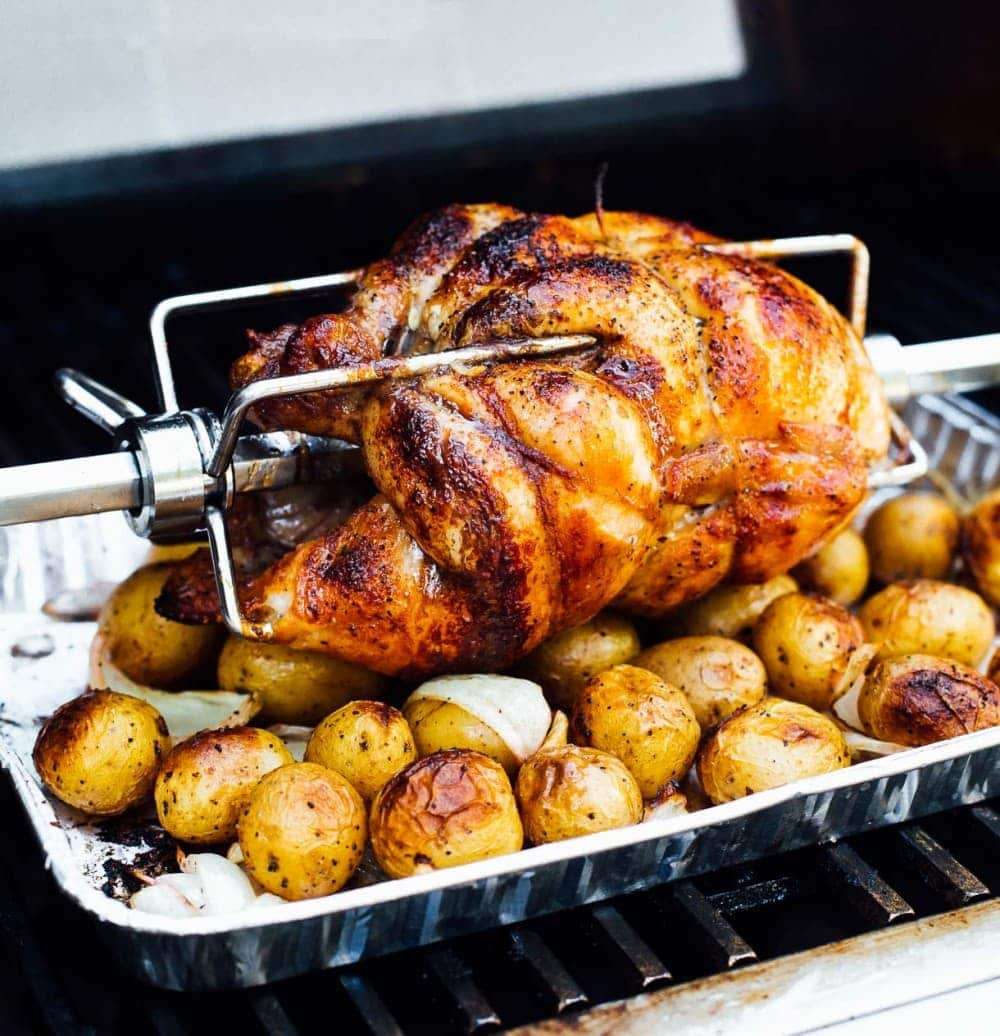 rotisserie chicken recipe on the grill