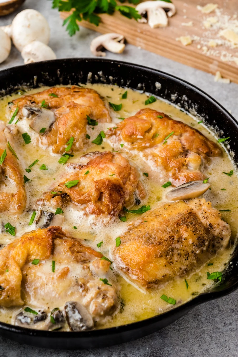 Cream of Mushroom Chicken Thighs